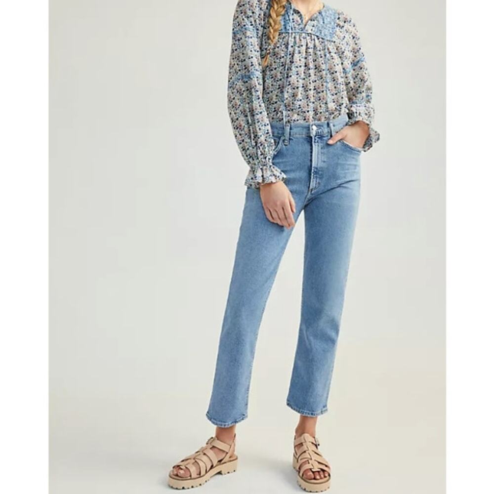 AGOLDE Wilder Mid Rise Straight Leg Stretch Denim Jean Cascadia Size 26 - Picture 2 of 7